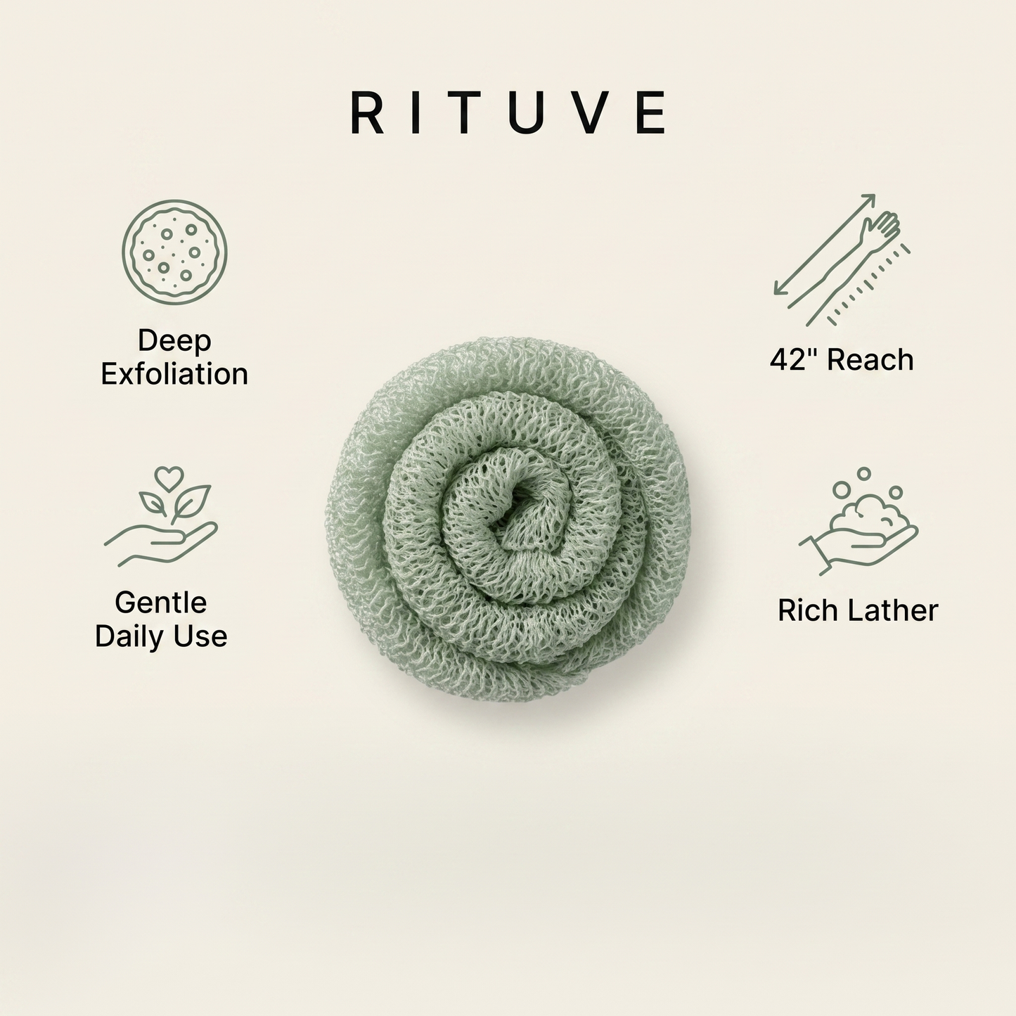 African Exfoliating Net Sponge – Rituve